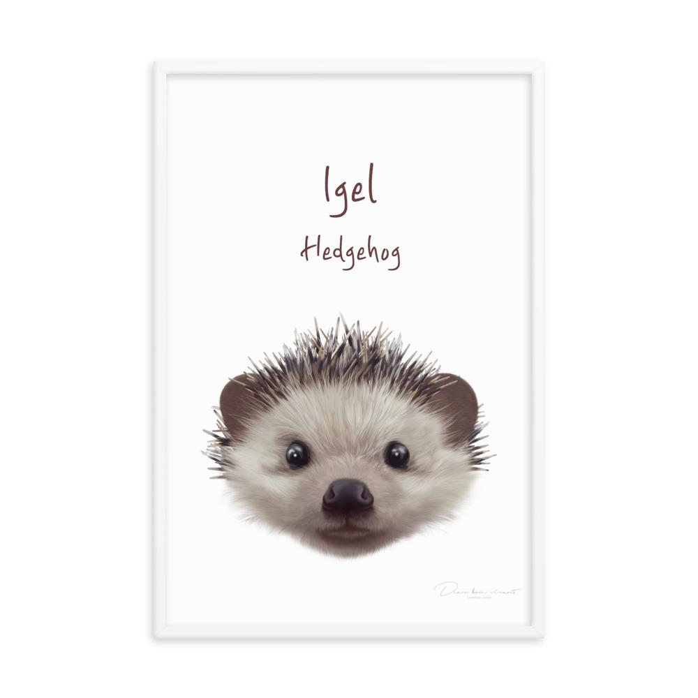 Igel - Tier Poster für Kinder artlia