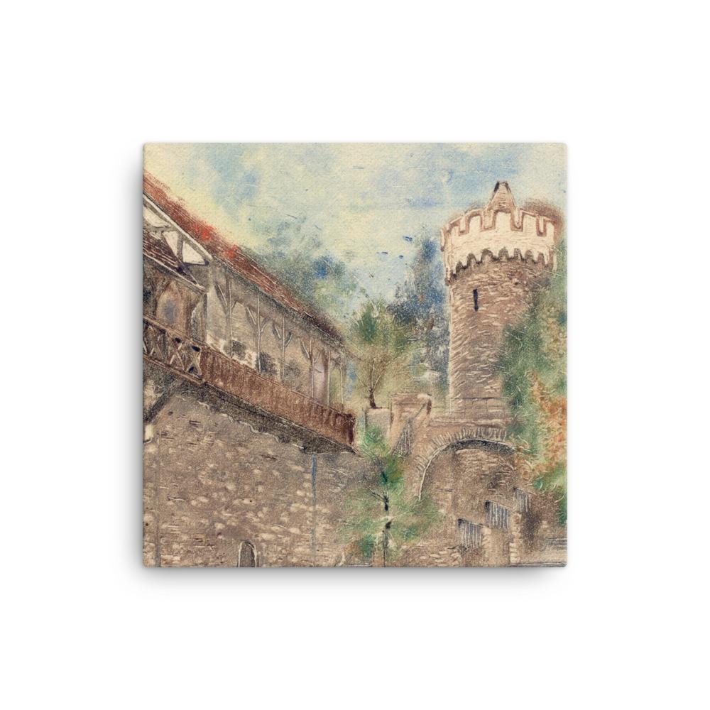 Jena Pulverturm - Leinwand 30x30 cm artlia