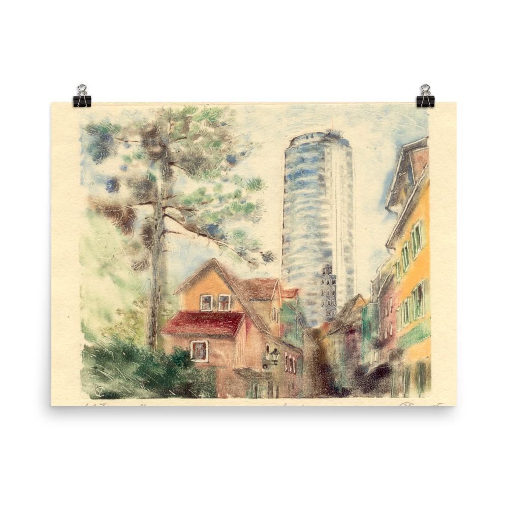 Jena Uniturm - Poster 30x41 cm artlia