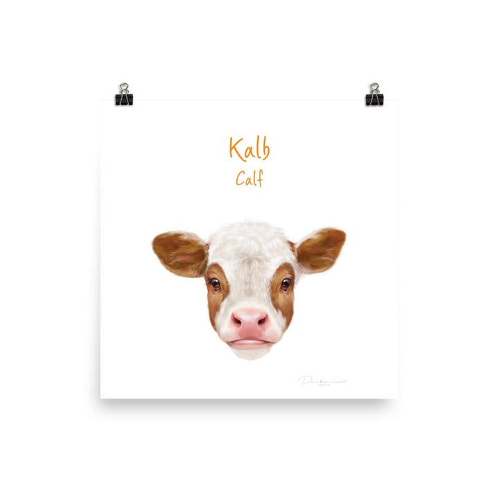 Kalb - Poster für Kinder 25x25 cm artlia