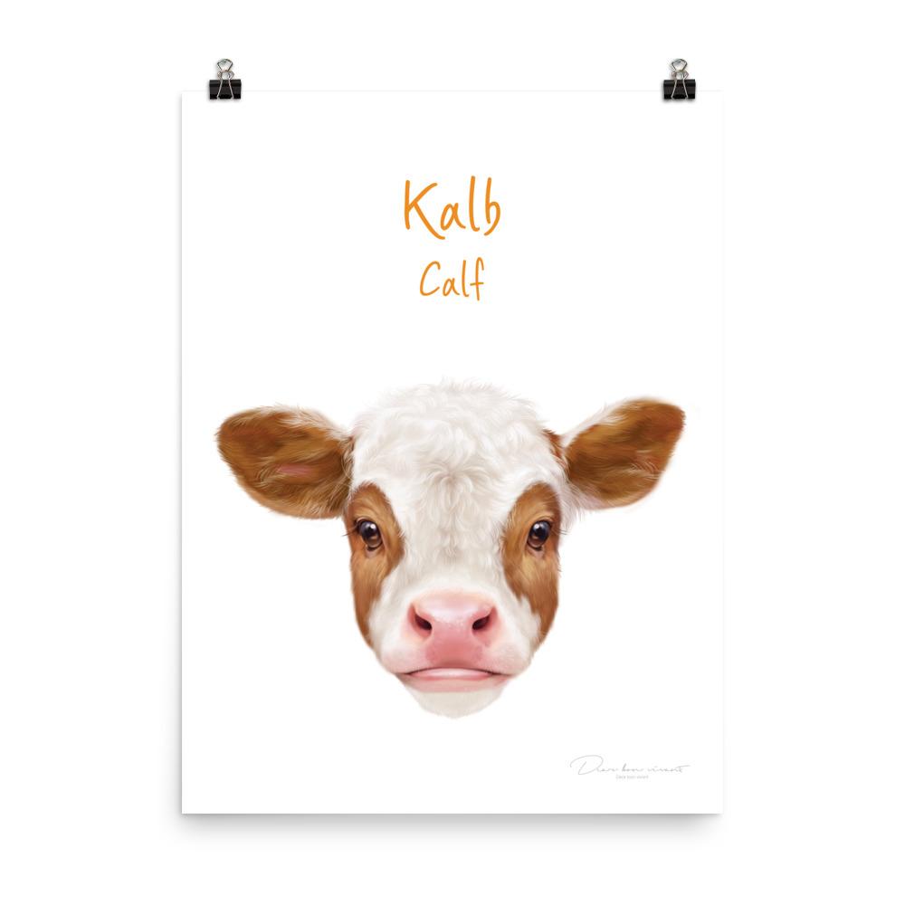 Kalb - Poster für Kinder 30x41 cm artlia