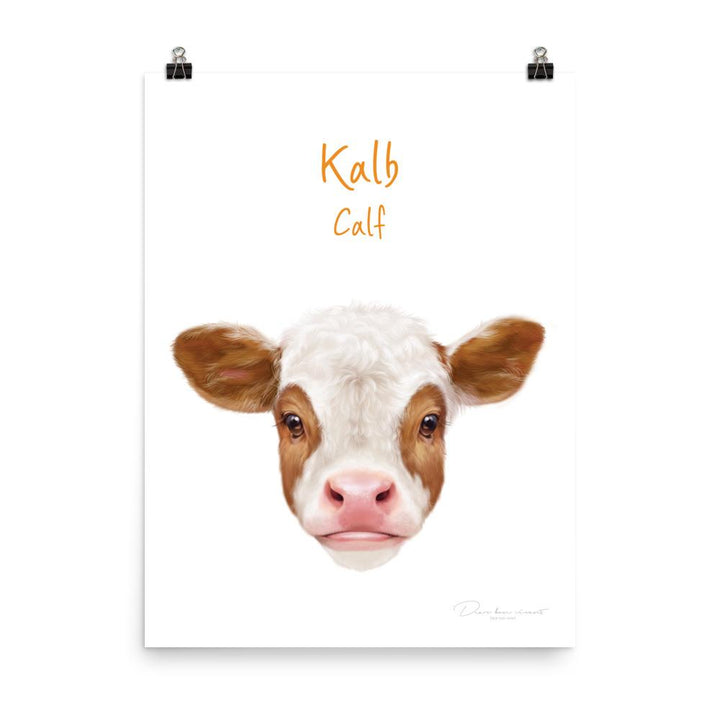 Kalb - Poster für Kinder 30x41 cm artlia