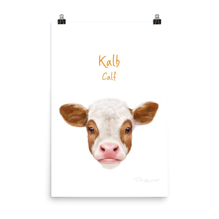 Kalb - Poster für Kinder 30x45 cm artlia
