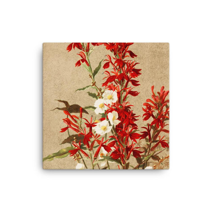 Kardinalsblumen - Leinwand 30x30 cm artlia