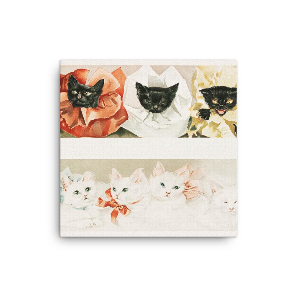 Katzen - Leinwand 30x30 cm artlia