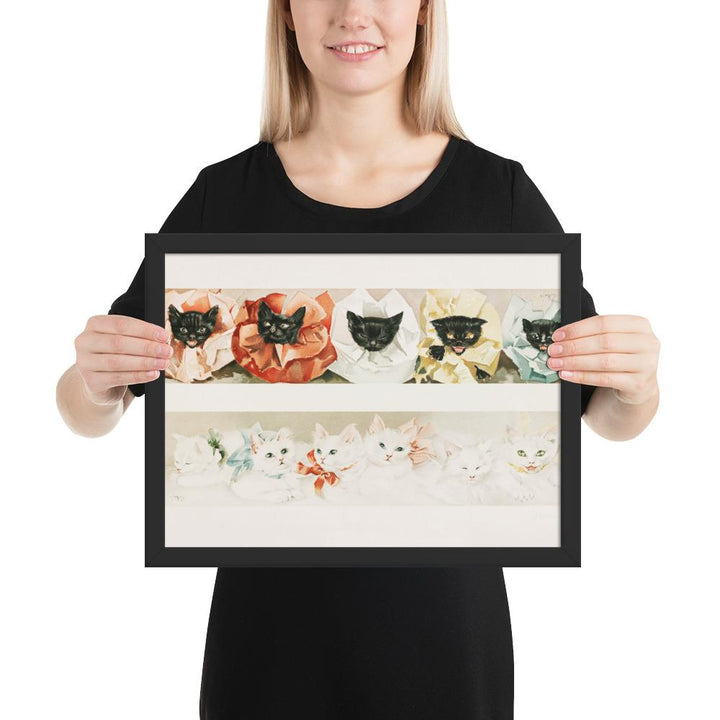Katzen - Poster im Rahmen artlia