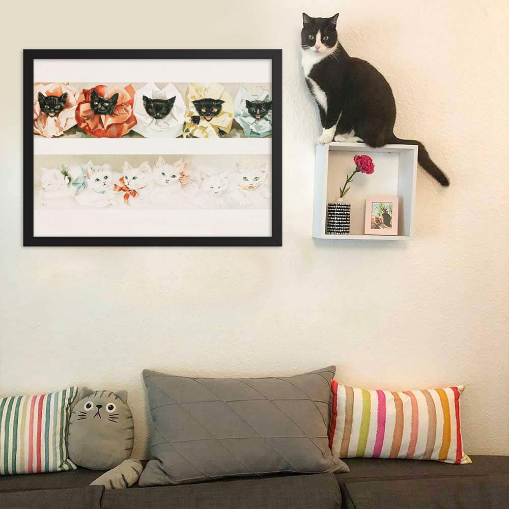 Katzen - Poster im Rahmen artlia