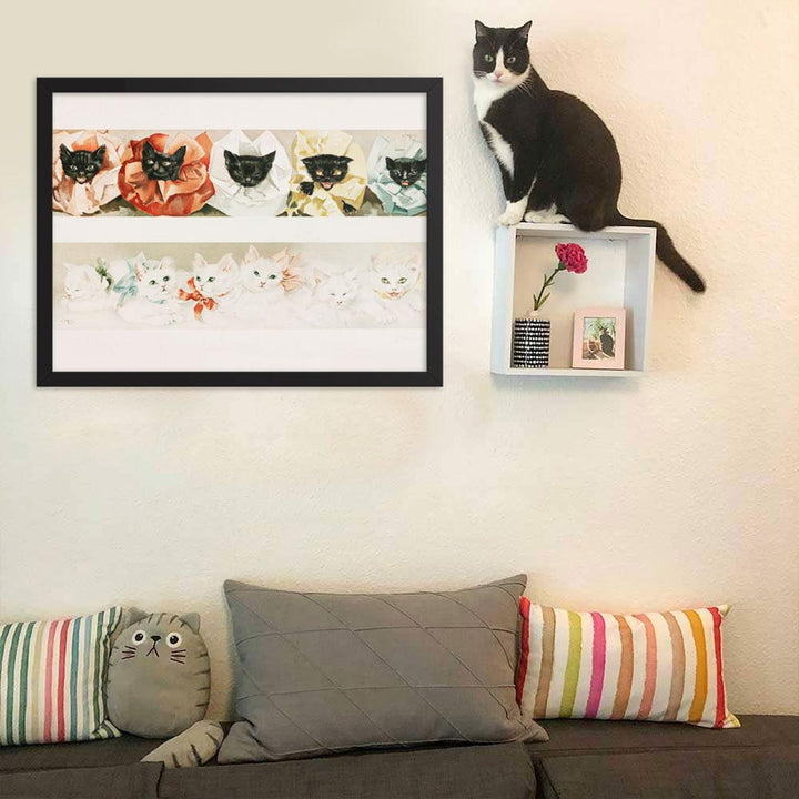 Katzen - Poster im Rahmen artlia