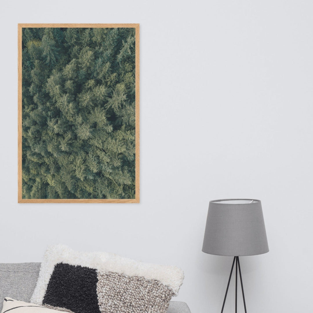 Kiefernwald Pine Forest - Poster im Rahmen artlia