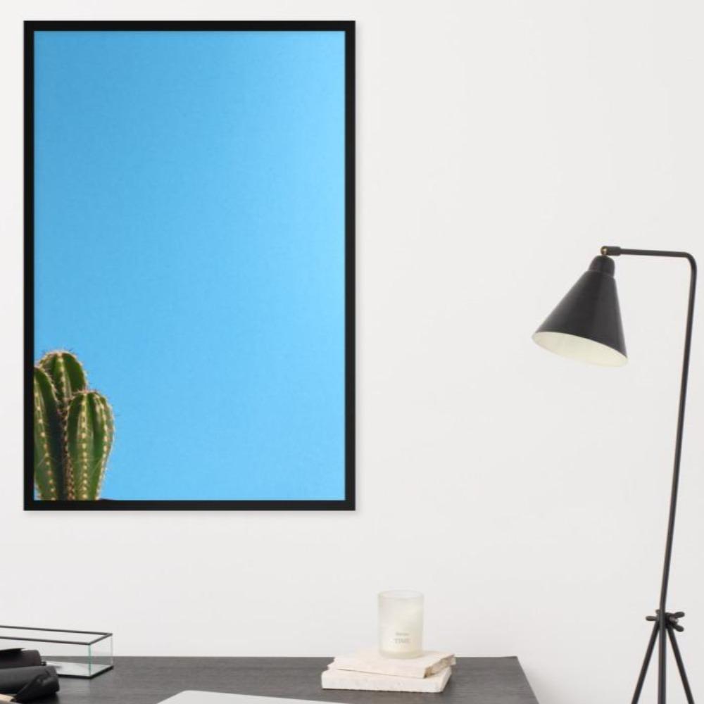kleiner Kaktus - Poster im Rahmen artlia