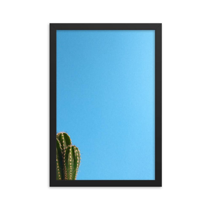 kleiner Kaktus - Poster im Rahmen schwarz / 30x45 cm artlia