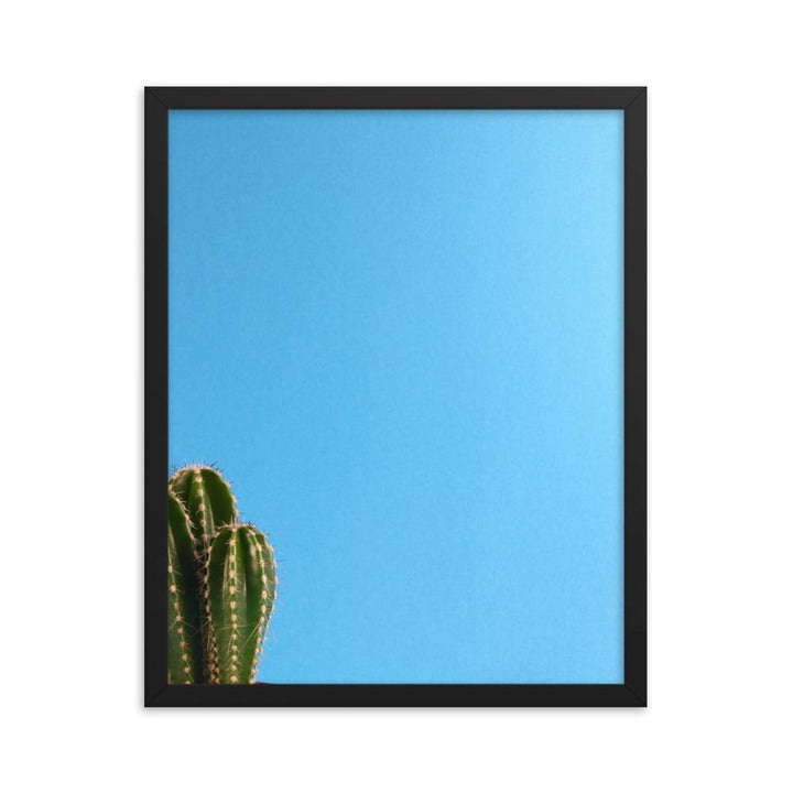 kleiner Kaktus - Poster im Rahmen schwarz / 41x51 cm artlia