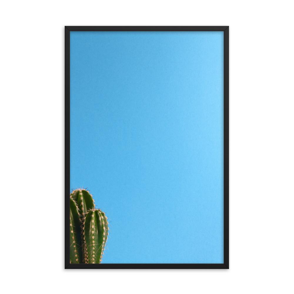 kleiner Kaktus - Poster im Rahmen schwarz / 61x91 cm artlia