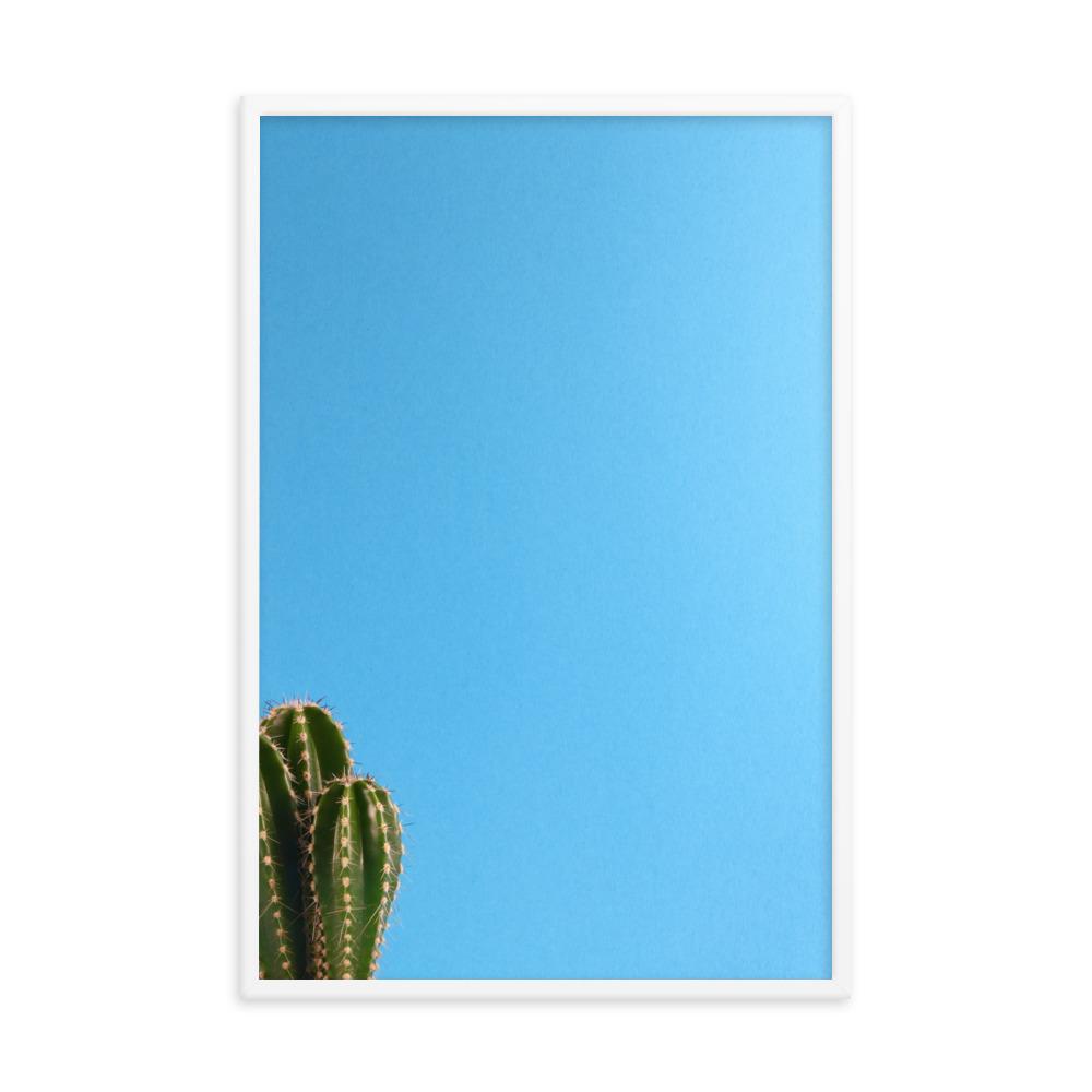 kleiner Kaktus - Poster im Rahmen weiß / 61x91 cm artlia