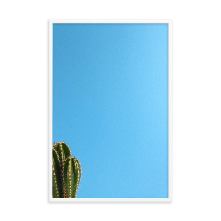 kleiner Kaktus - Poster im Rahmen weiß / 61x91 cm artlia