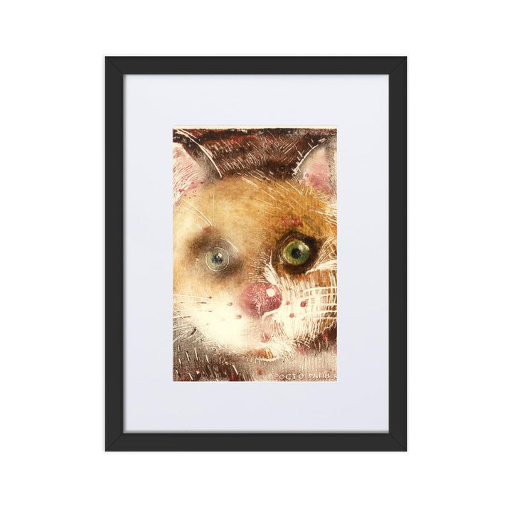Ko-91 - Poster im Rahmen mit Passepartout schwarz / 30×40 cm artlia