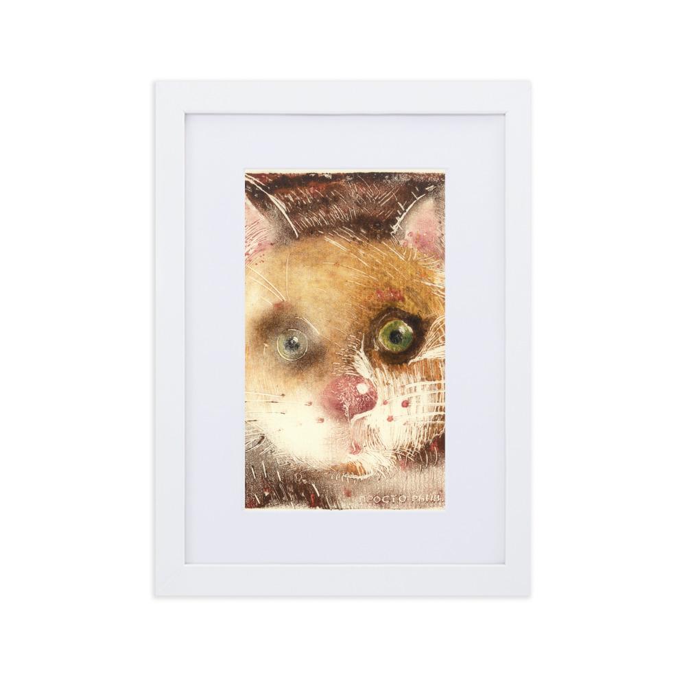 Ko-91 - Poster im Rahmen mit Passepartout weiß / 21×30 cm artlia