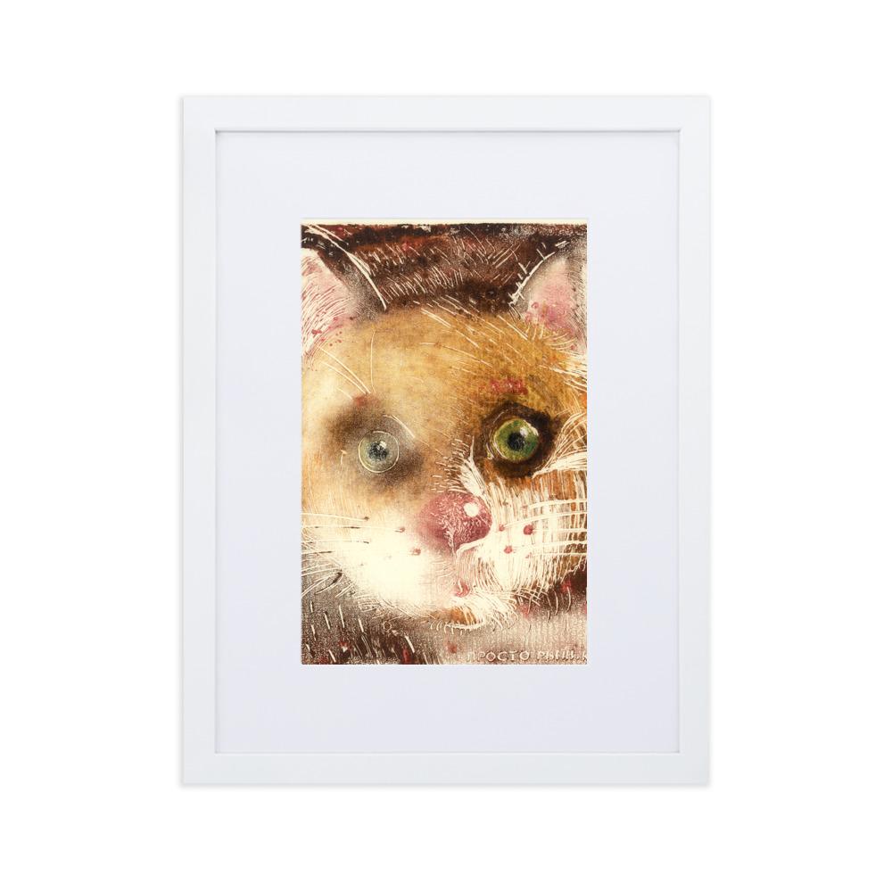 Ko-91 - Poster im Rahmen mit Passepartout weiß / 30×40 cm artlia