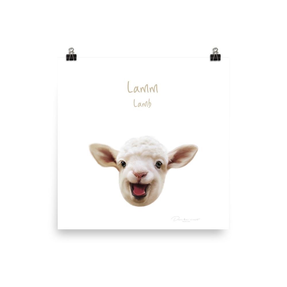 Lamm - Poster für Kinder 25x25 cm artlia