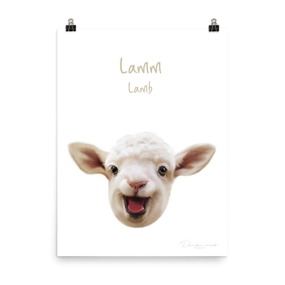 Lamm - Poster für Kinder 20x25 cm artlia