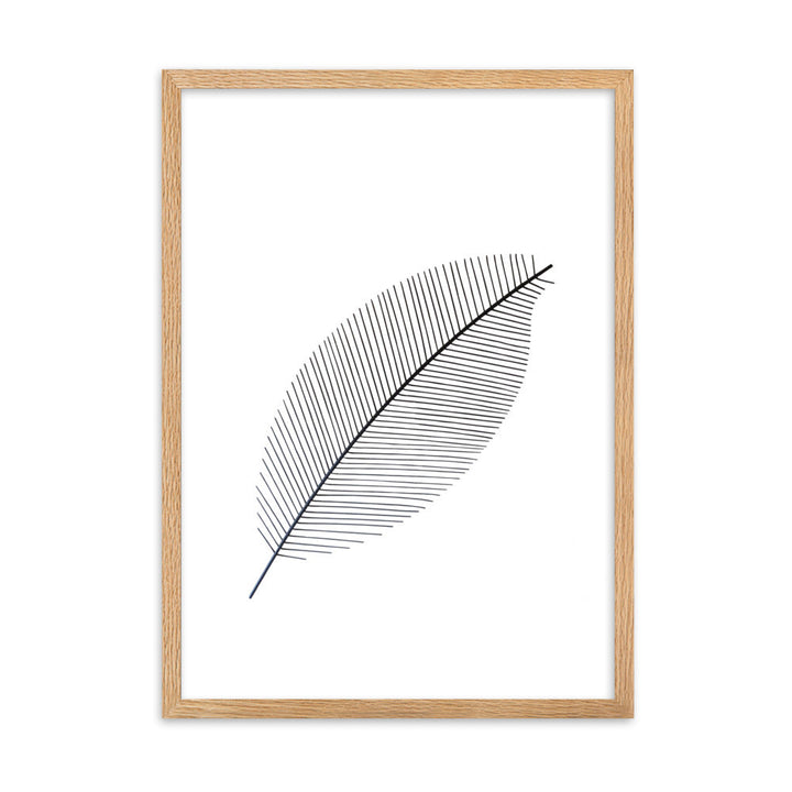 Leaf X Ray - Poster im Rahmen Oak / 50×70 cm artlia