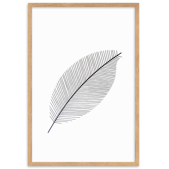 Leaf X Ray - Poster im Rahmen Oak / 61×91 cm artlia