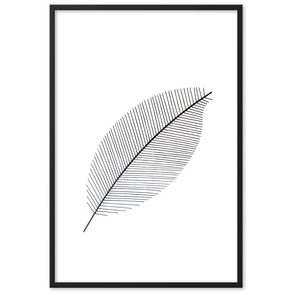 Leaf X Ray - Poster im Rahmen Schwarz / 61×91 cm artlia