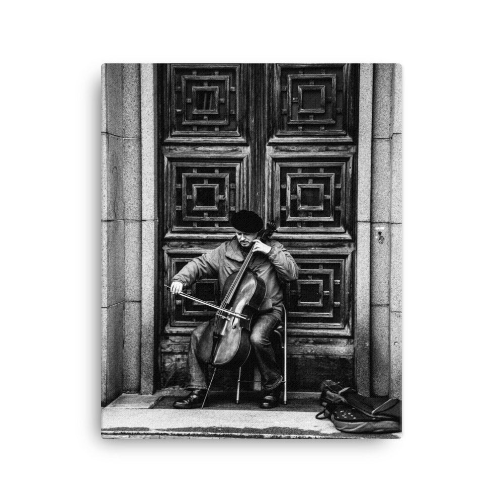 Leinwand - A Cellist on the Street 41x51 cm artlia