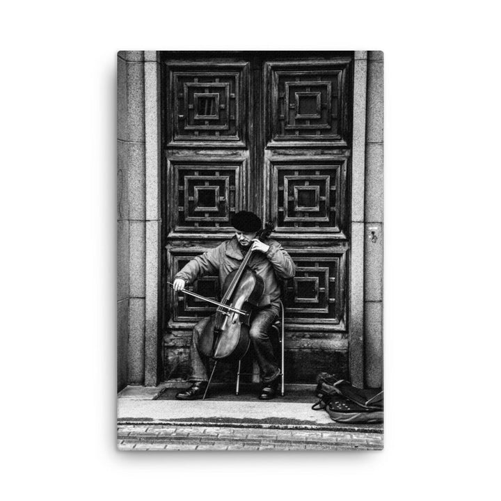Leinwand - A Cellist on the Street 61x91 cm artlia