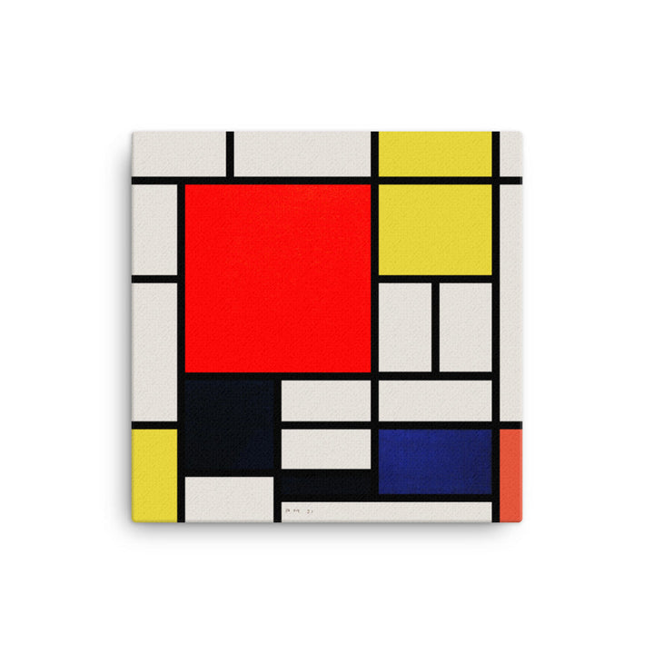 Leinwand - Mondrian, Composition with red yellow black gray and blue 41x41 cm / ohne Rahmen artlia