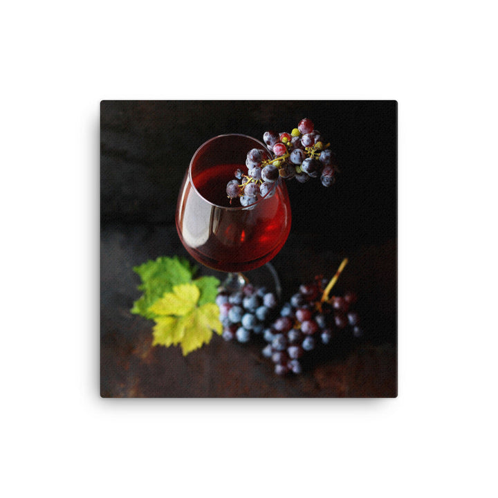 Leinwand - Wein und Trauben 41x41 cm artlia