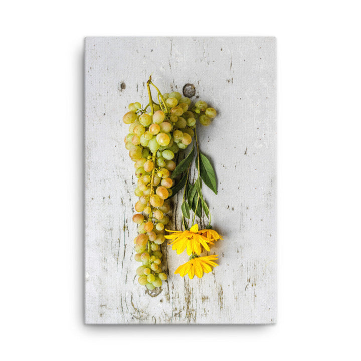 Leinwand - Weintrauben und Blumen 61x91 cm artlia