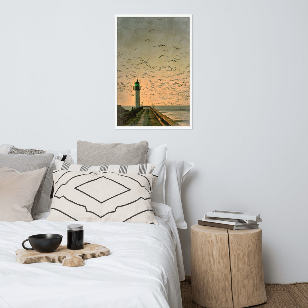 Leuchtturm - Poster im Rahmen artlia