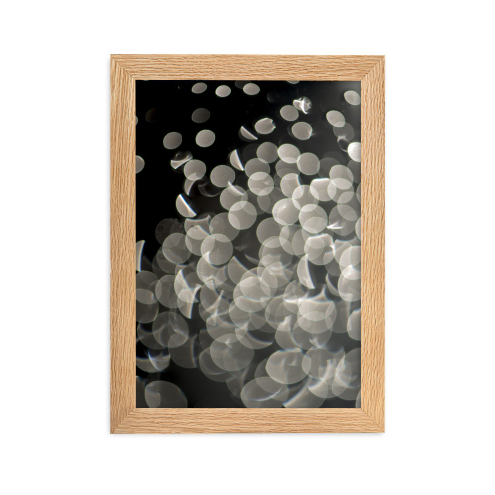 Lichtblasen - Poster im Rahmen Oak / 21×30 cm artlia