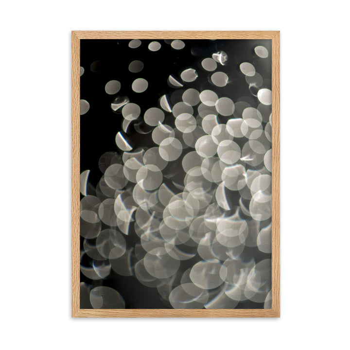 Lichtblasen - Poster im Rahmen Oak / 50×70 cm artlia