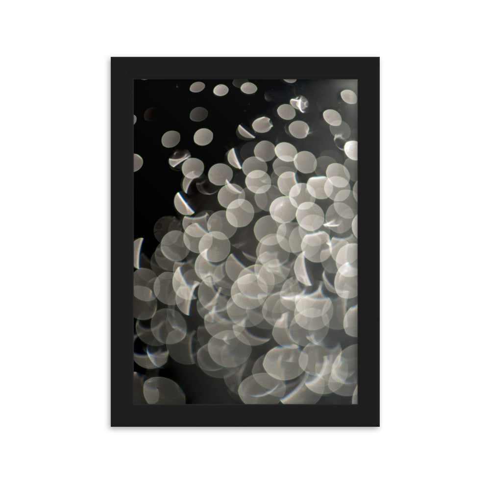 Lichtblasen - Poster im Rahmen Schwarz / 21×30 cm artlia