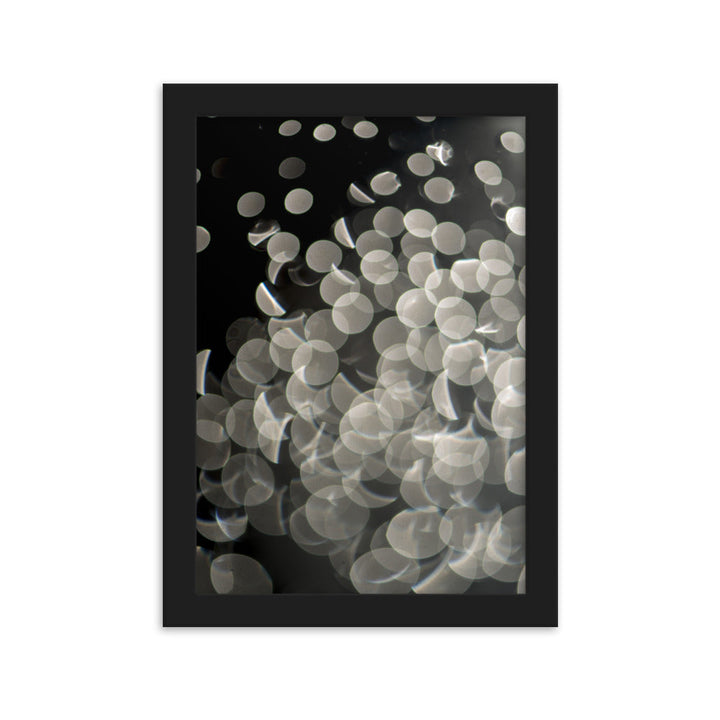 Lichtblasen - Poster im Rahmen Schwarz / 21×30 cm artlia