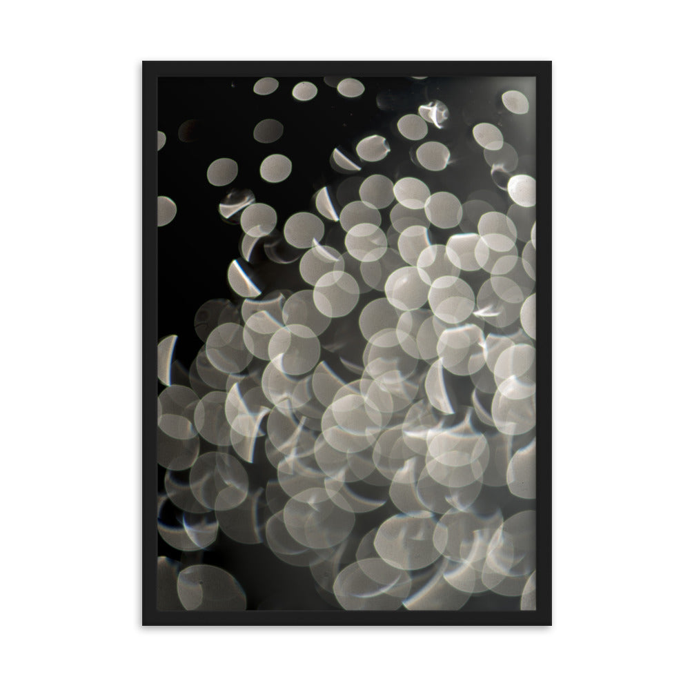 Lichtblasen - Poster im Rahmen Schwarz / 50×70 cm artlia