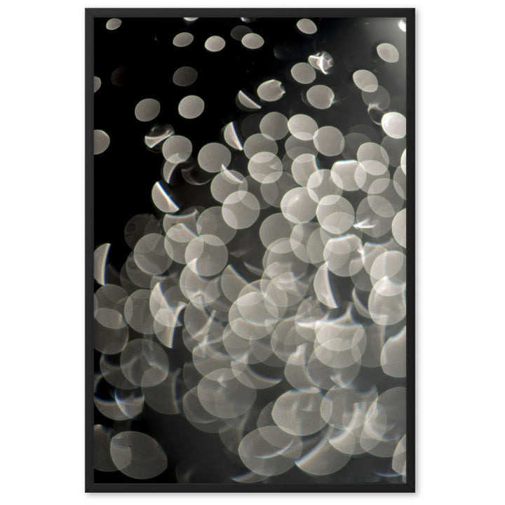 Lichtblasen - Poster im Rahmen Schwarz / 61×91 cm artlia