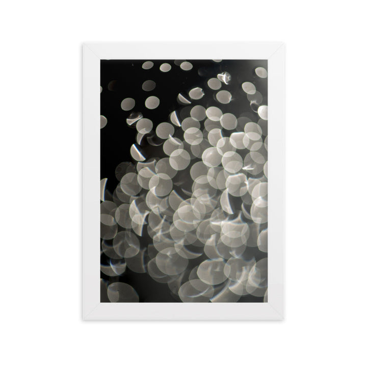 Lichtblasen - Poster im Rahmen Weiß / 21×30 cm artlia