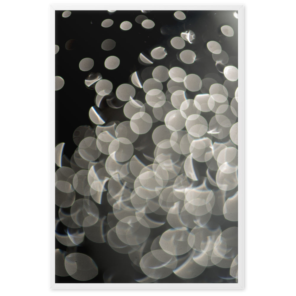 Lichtblasen - Poster im Rahmen Weiß / 61×91 cm artlia