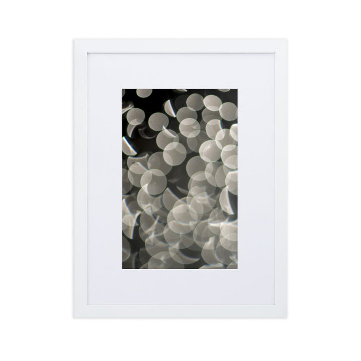 Lichtblasen - Poster im Rahmen mit Passepartout Weiß / 30×40 cm artlia