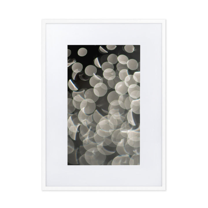 Lichtblasen - Poster im Rahmen mit Passepartout Weiß / 50×70 cm artlia