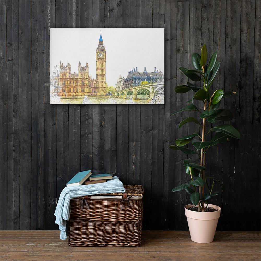 London in Orange - Leinwand 61x91 cm artlia