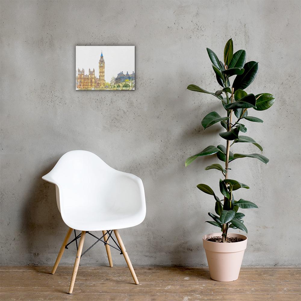 London in Orange - Leinwand artlia