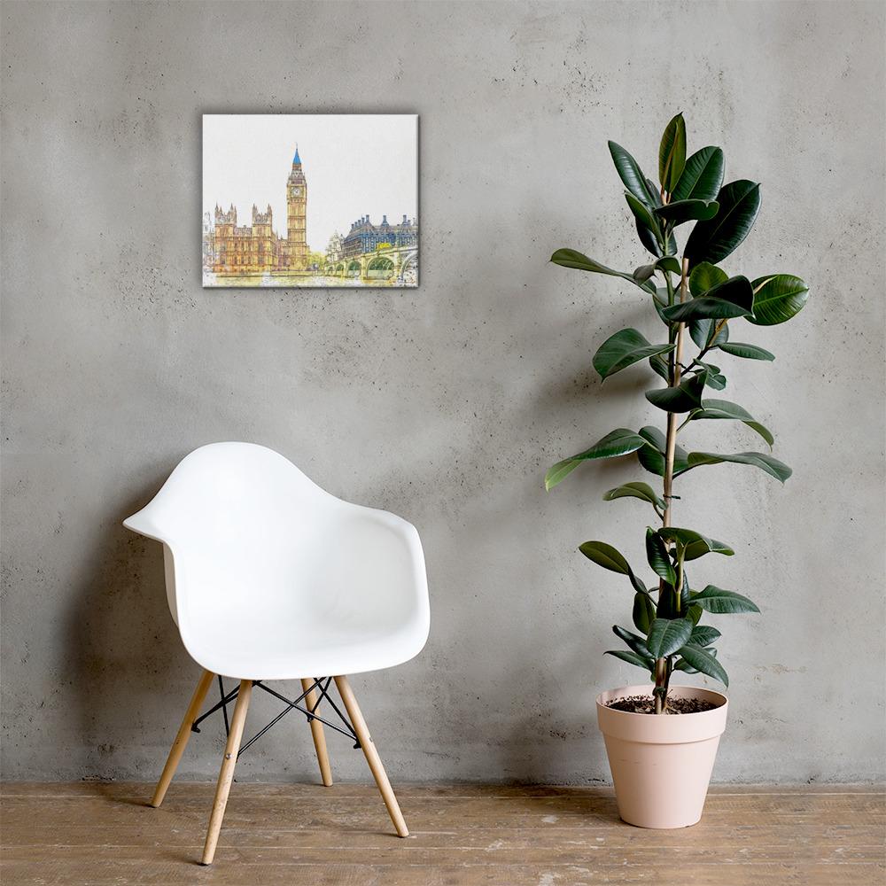 London in Orange - Leinwand artlia