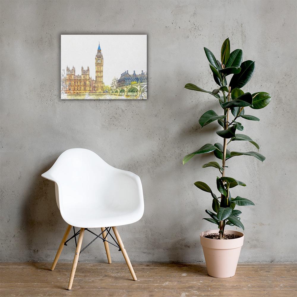 London in Orange - Leinwand artlia