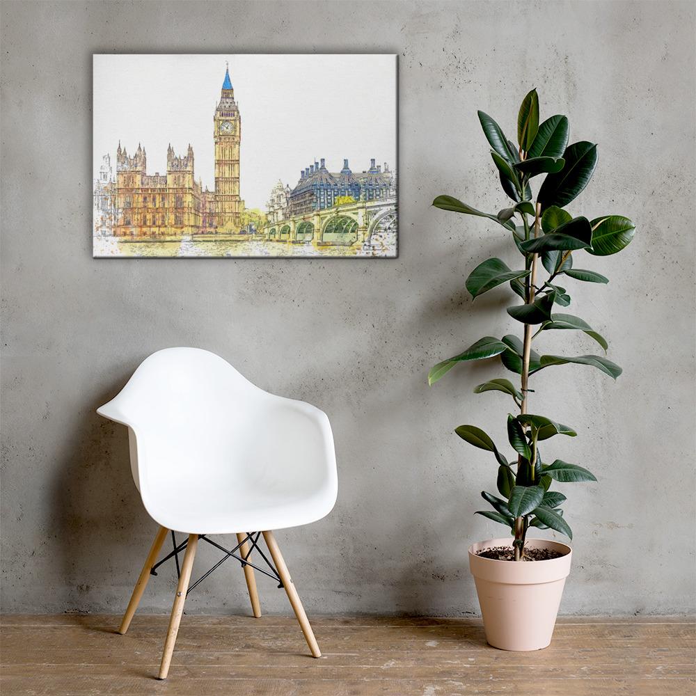 London in Orange - Leinwand artlia