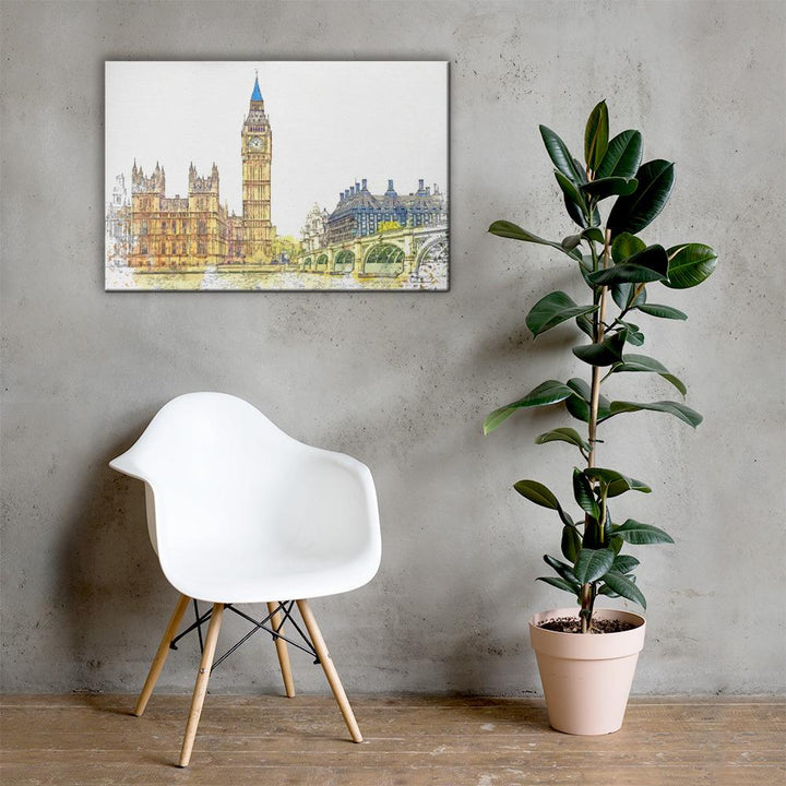 London in Orange - Leinwand artlia