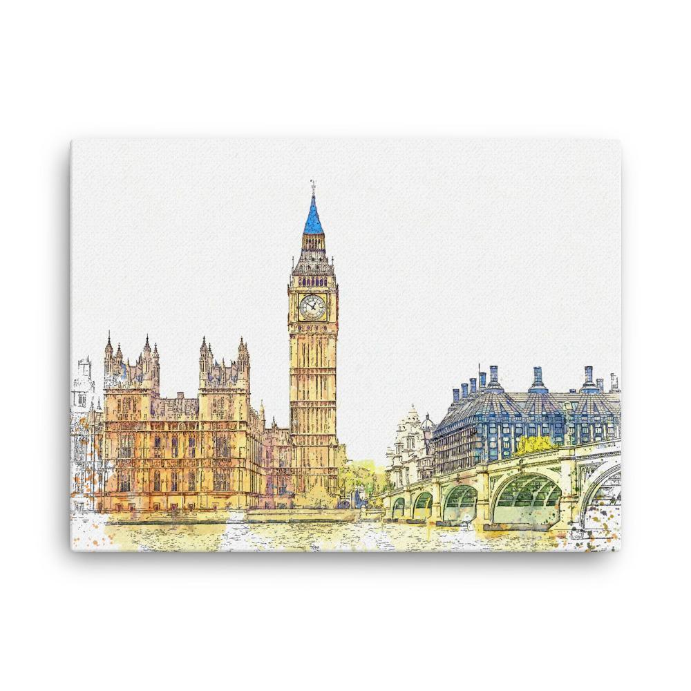 London in Orange - Leinwand artlia